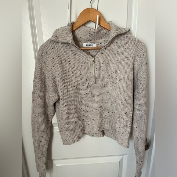 William Rast Sweaters - William Rast Cropped Sweater Quarter Zip Size Medium